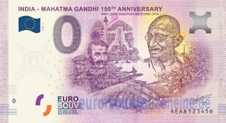 AEAA-2020-5 INDIA - MAHATMA GANDHI 150th ANNIVERSARY 1869-2019 TOGETHER WE STAND 1919